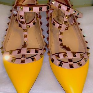 Valentino rock stud ballerina flats